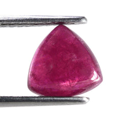 GLASSFILLED RUBY TRILLION CAB 10MM 3.90 Cts.