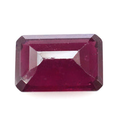 GLASSFILLED RUBY STEP CUT OCTAGON 12X8MM 5.50 Cts.