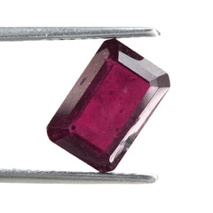 GLASSFILLED RUBY STEP CUT OCTAGON 12X8MM 5.50 Cts.