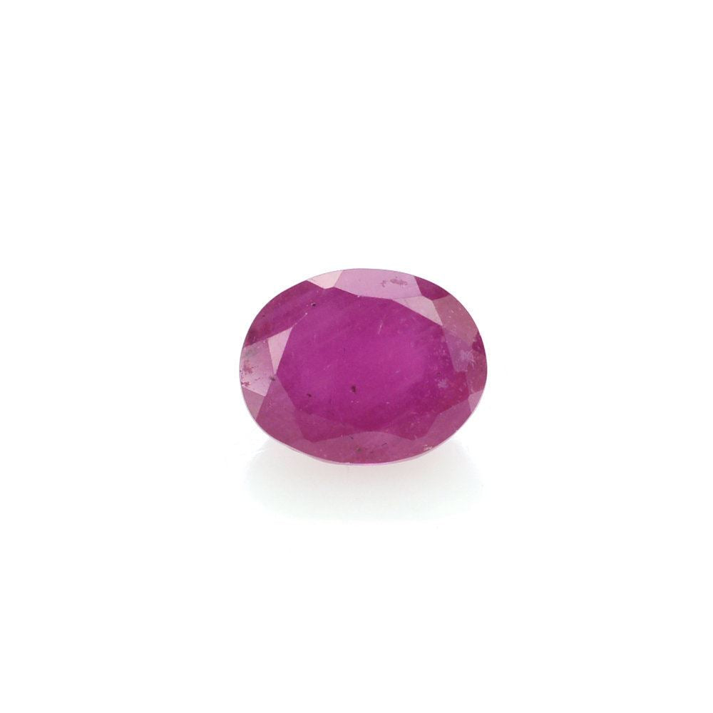 GLASSFILLED RUBY CUT OVAL (STEP CUT BACK) 5X4MM 0.52 Cts.