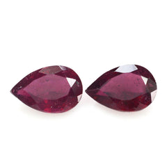 GLASSFILLED RUBY CUT PEAR (STEP CUT BACK) 9X6MM 1.81 Cts.