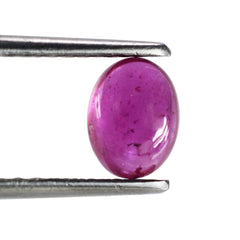 GLASSFILLED RUBY OVAL CAB 8X6MM 1.66 Cts.