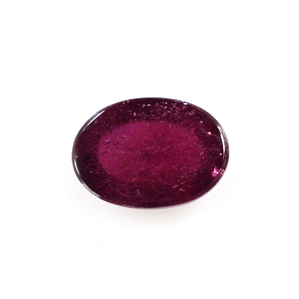 GLASSFILLED RUBY OVAL CAB 8X6MM 1.66 Cts.