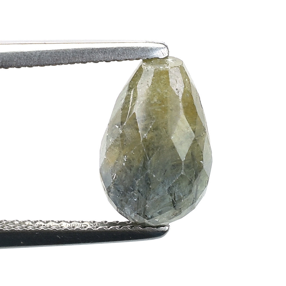 SAPPHIRE MULTY FACETD (MULTY/MILKY) (H/D_1.00MM) DROP 12.00X8.00 MM 8.07 Cts.