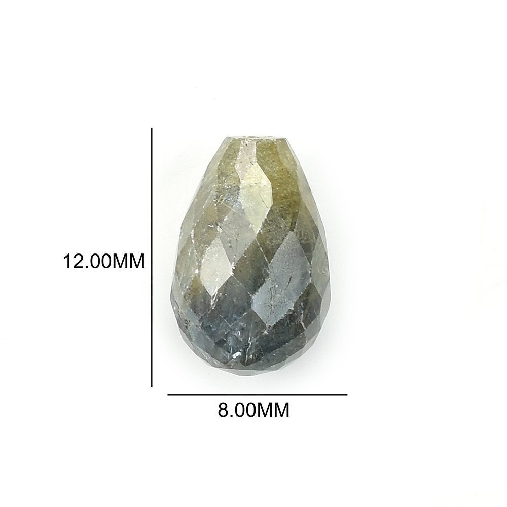 SAPPHIRE MULTY FACETD (MULTY/MILKY) (H/D_1.00MM) DROP 12.00X8.00 MM 8.07 Cts.