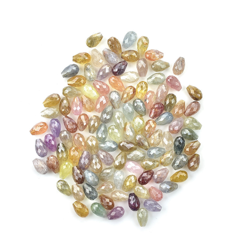 SAPPHIRE MULTY FACETED (MULTY/MILKY) (H/D_1.00MM) DROPS 8.00X5.00 MM 2.10 Cts.