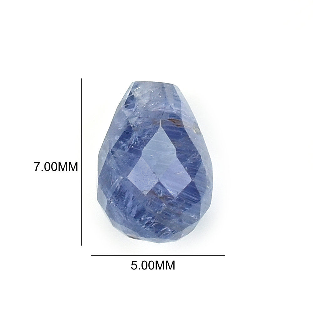 SAPPHIRE MULTY FACETED (MULTY/MILKY) (H/D_1.00MM) DROPS 7.00X5.00 MM 1.84 Cts.