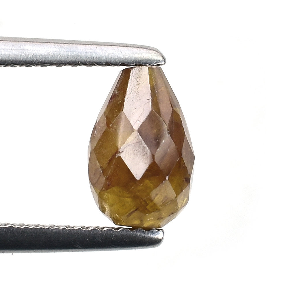 SAPPHIRE MULTY FACETED (MULTY/MILKY) (H/D_1.00MM) DROP 9.00X6.00 MM 3.25 Cts.