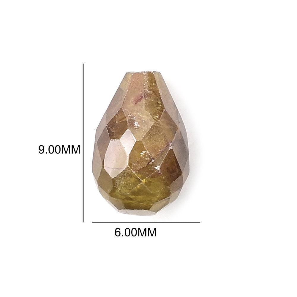 SAPPHIRE MULTY FACETED (MULTY/MILKY) (H/D_1.00MM) DROP 9.00X6.00 MM 3.25 Cts.