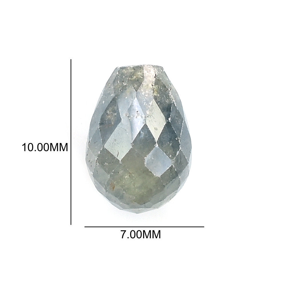 SAPPHIRE MULTY FACETED (MULTY/MILKY) (H/D_1.00MM) DROPS 10.00X7.00 MM 5.22 Cts.