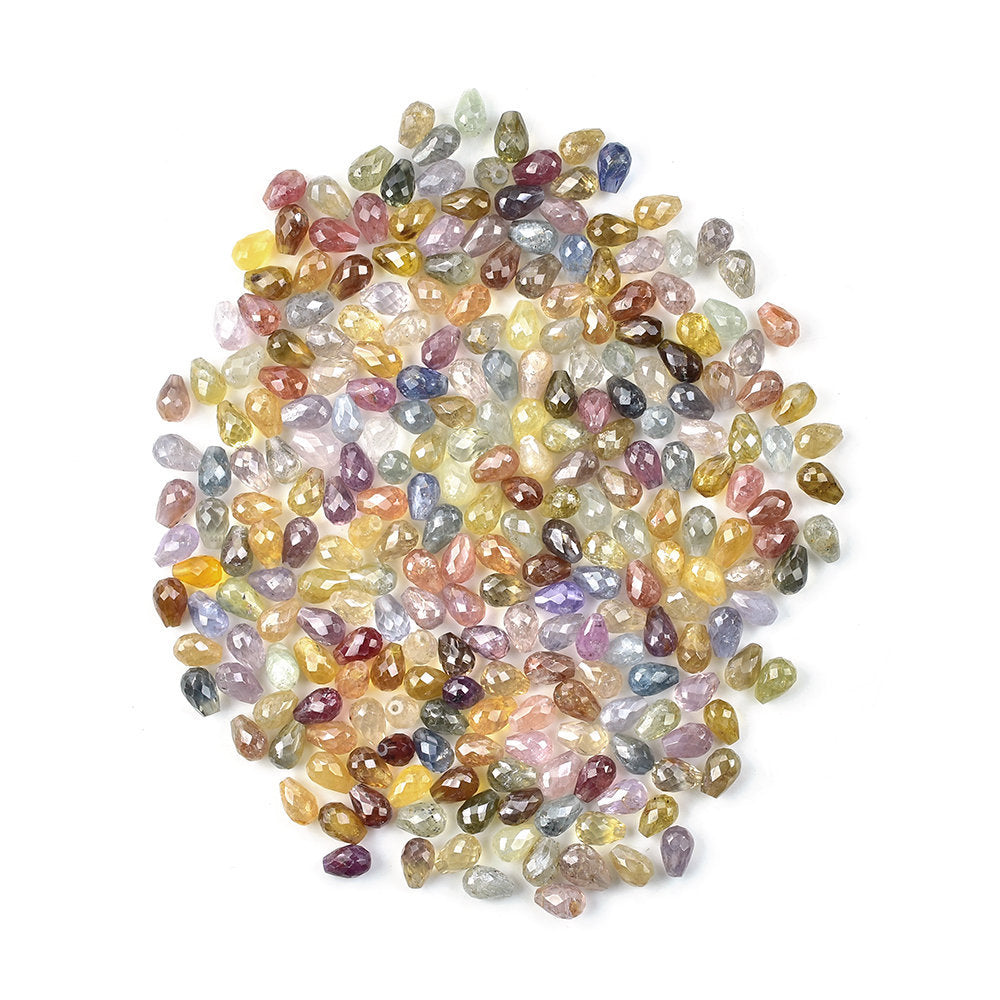 SAPPHIRE MULTY FACETED (MULTY/MILKY) (H/D_1.00MM) DROPS 6.00X4.00 MM 1.04 Cts.