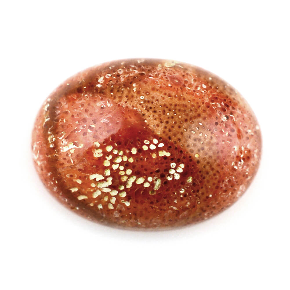 SPONGE CORAL OVAL CAB 16X12MM 7.53 Cts.