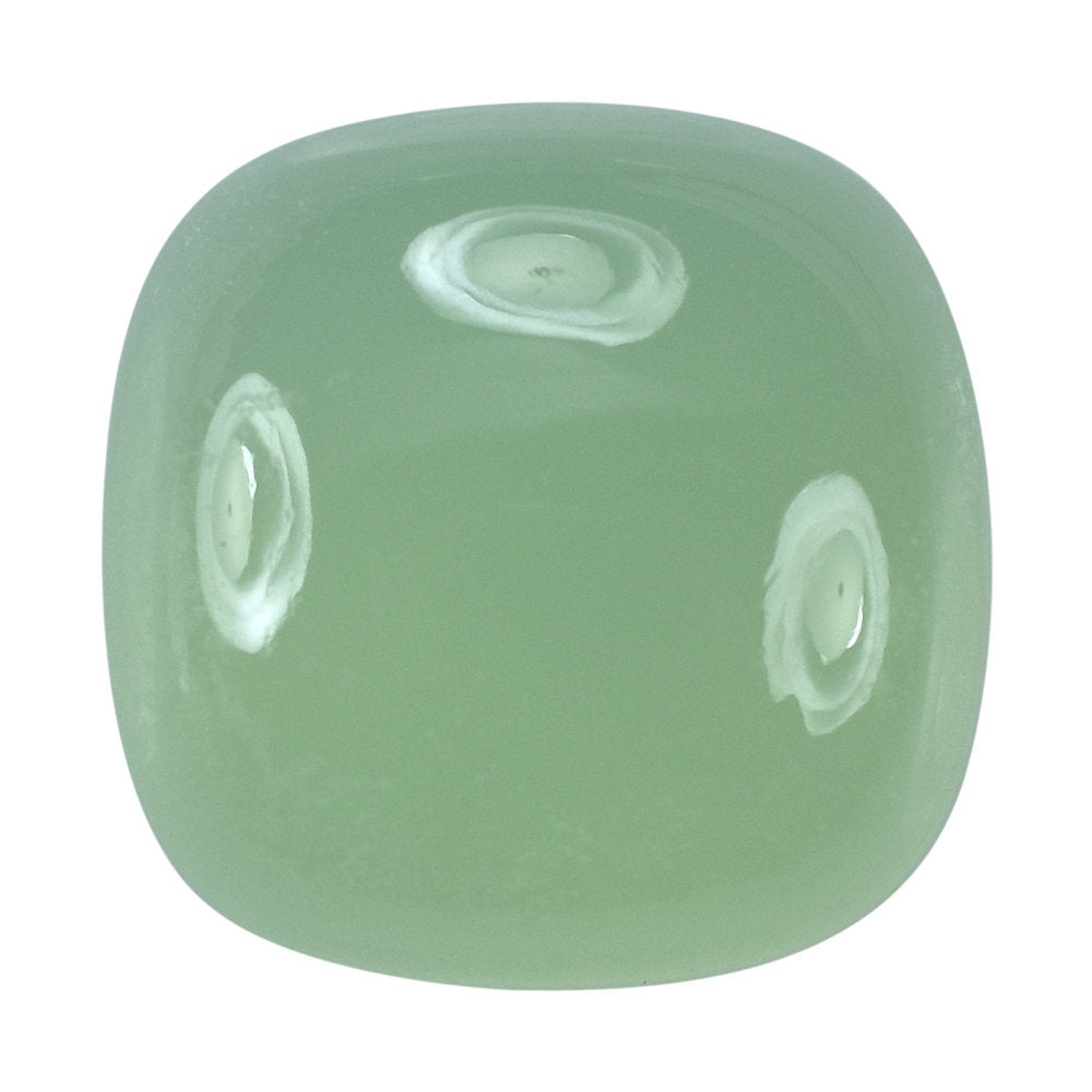 DYED SEA GREEN CHALCEDONY CUSHION CAB 16MM 15.06 Cts.