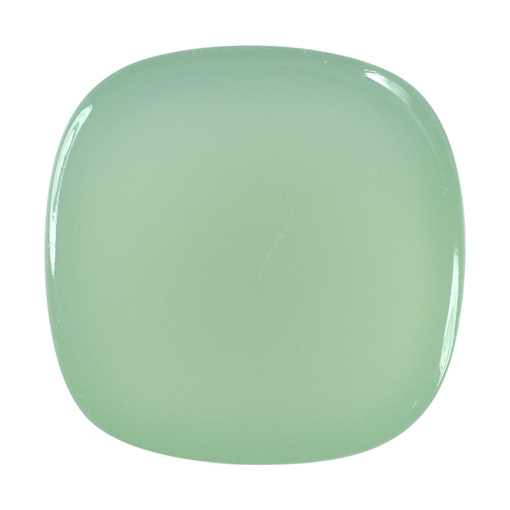 DYED SEA GREEN CHALCEDONY CUSHION CAB 16MM 15.06 Cts.