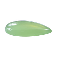 DYED SEA GREEN CHALCEDONY PEAR CAB 18X13MM 6.56 Cts.