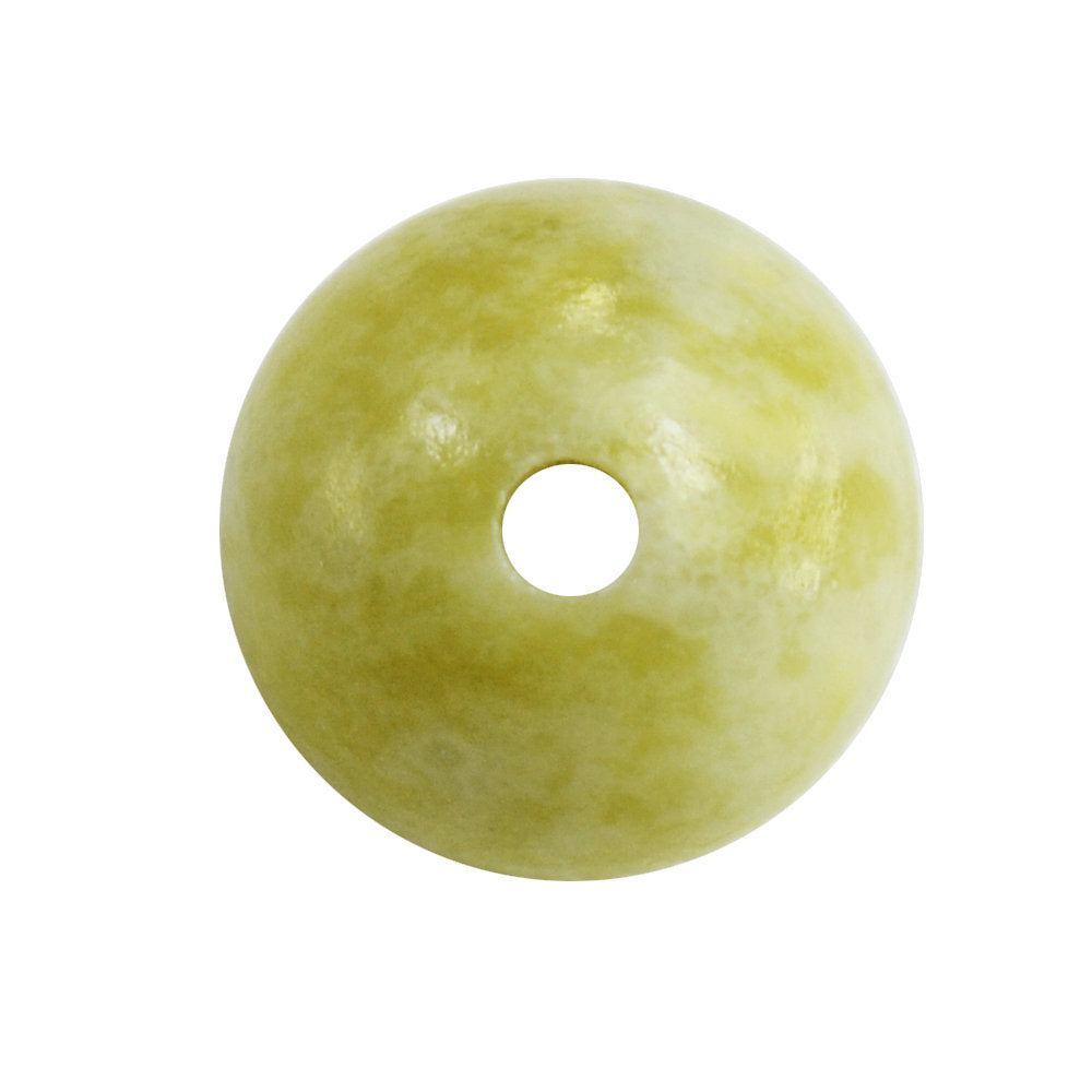 YELLOW SERPENTINE PLAIN ROUND BALLS (FULL DRILL1.50MM) 8MM 3.54 Cts.