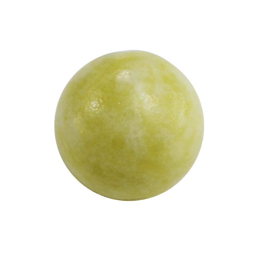 YELLOW SERPENTINE PLAIN ROUND BALLS (FULL DRILL1.50MM) 8MM 3.54 Cts.