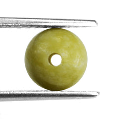 YELLOW SERPENTINE PLAIN ROUND BALLS (FULL DRILL1.50MM) 8MM 3.54 Cts.