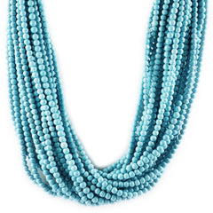 SYNTHETIC TURQUOISE 4.50-5.50MM PLAIN ROUND BEADS 15" LINE