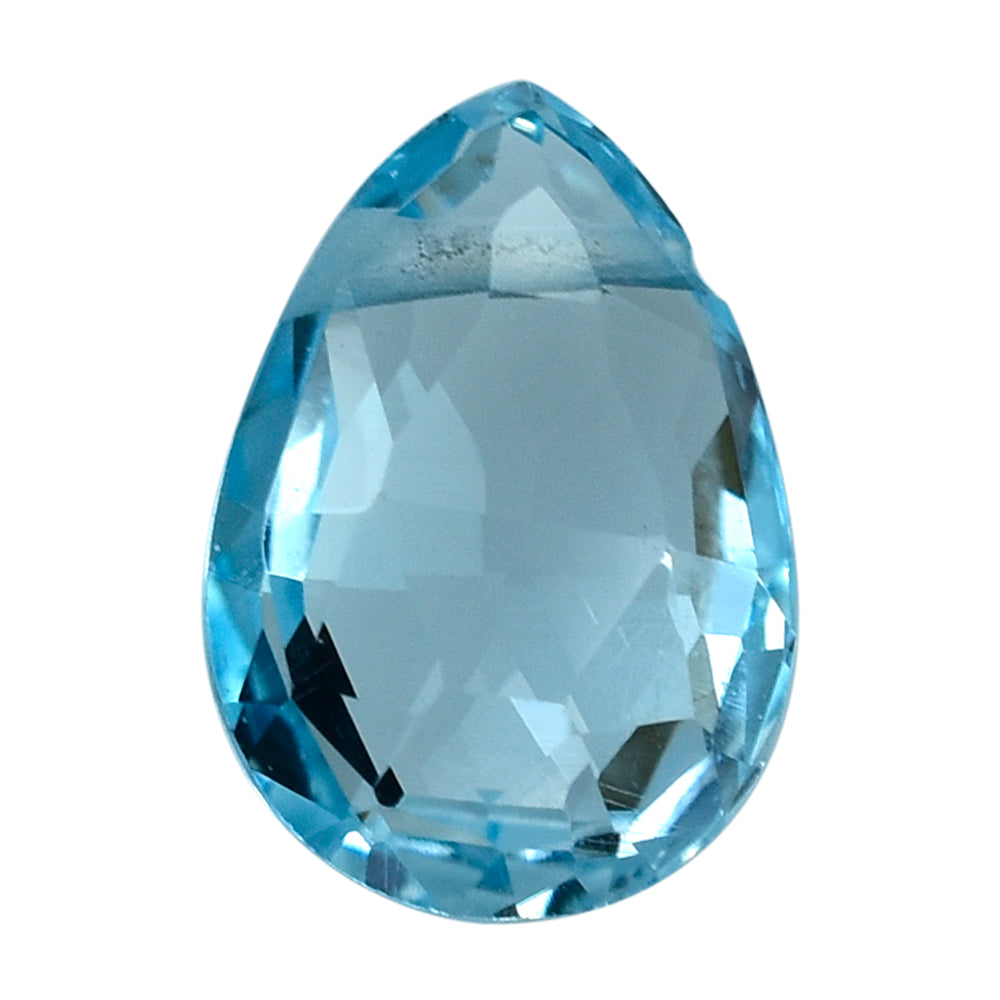 SKY BLUE TOPAZ ROSE CUT BRIOLETTE PEAR TOP (FULL DRILL)9X6MM 1.96 Cts.