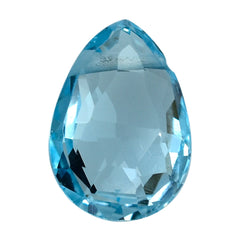 SKY BLUE TOPAZ ROSE CUT BRIOLETTE PEAR TOP (FULL DRILL)9X6MM 1.96 Cts.