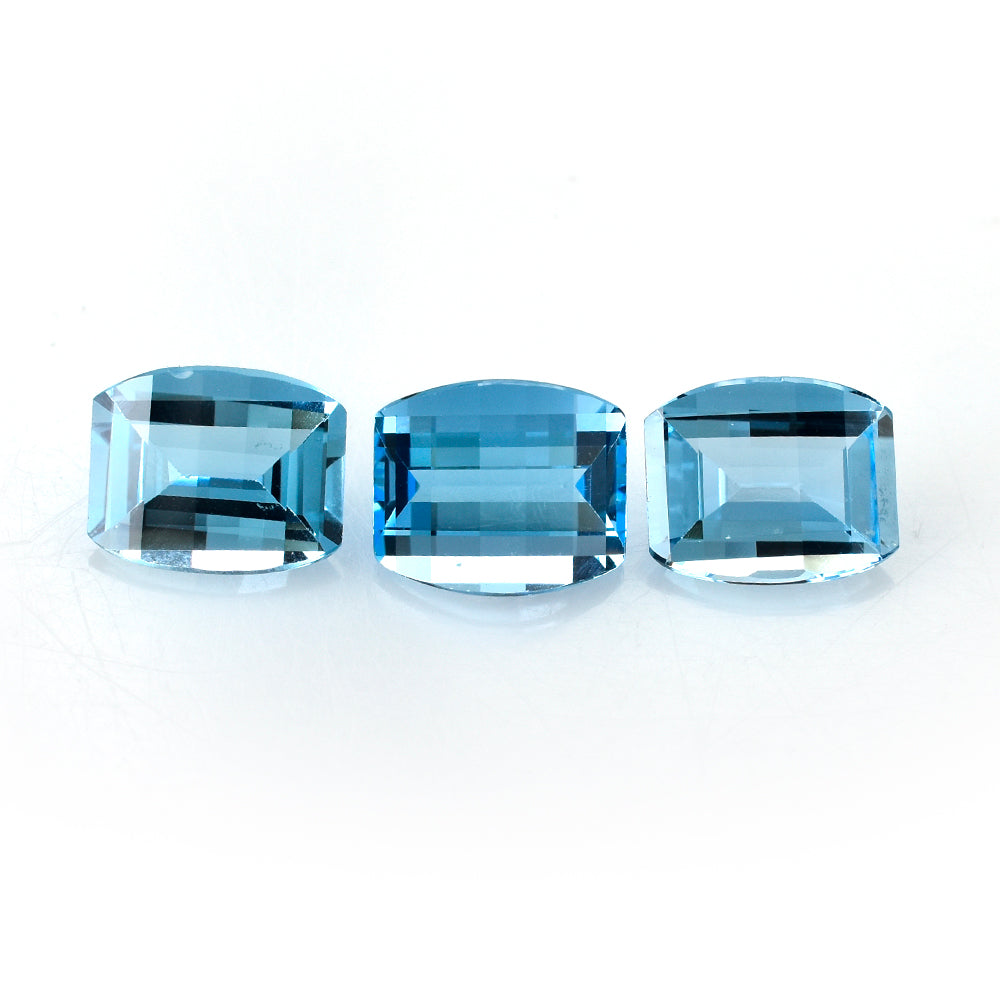 SKY BLUE TOPAZ CUT BARREL 12X10MM 5.43 Cts.