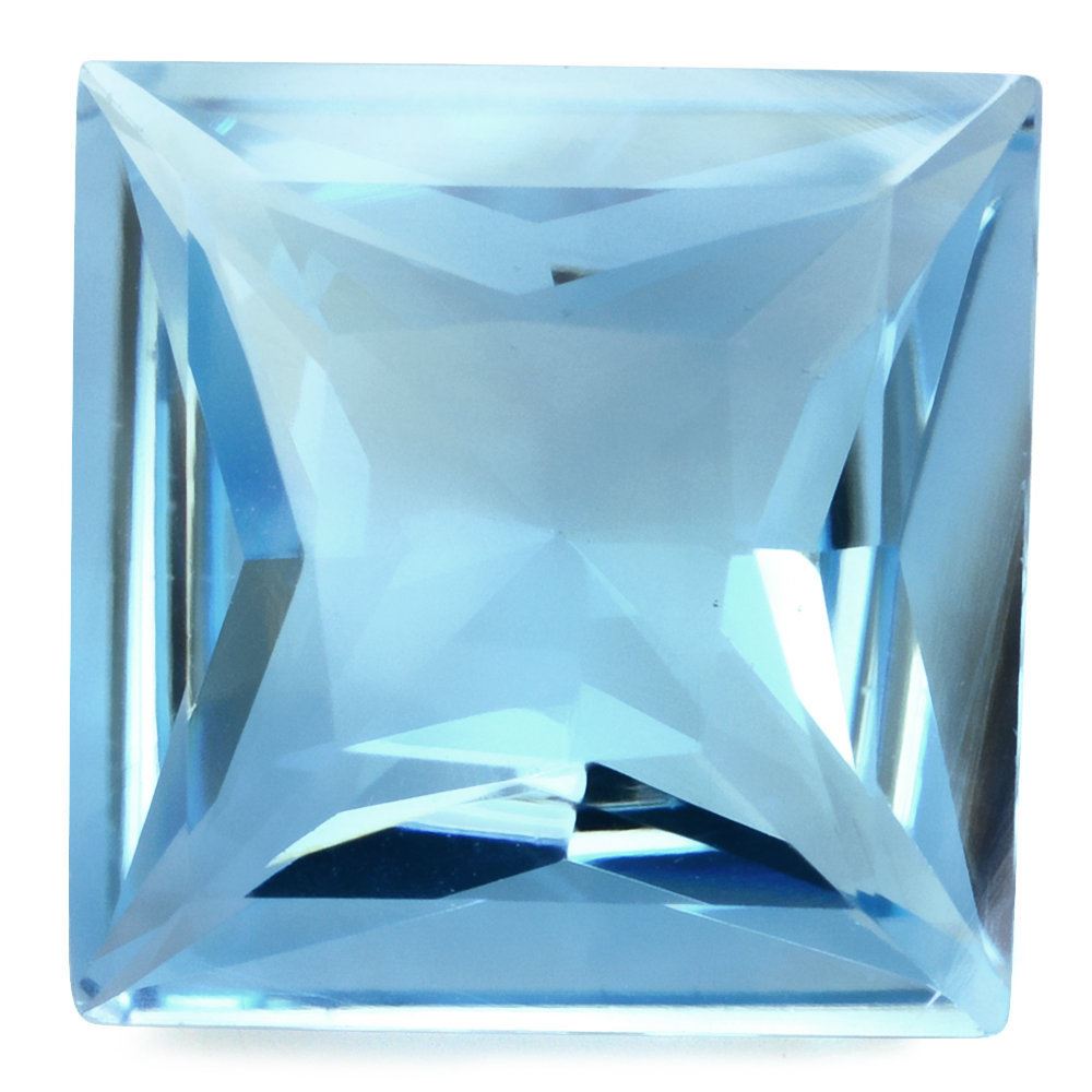 SKY BLUE TOPAZ PRINCESS CUT SQUARE 17MM 21.35 Cts.