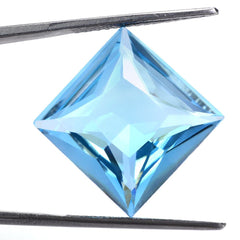 SKY BLUE TOPAZ PRINCESS CUT SQUARE 17MM 21.35 Cts.