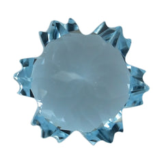 SKY BLUE TOPAZ CUT SNOWFLAKE SHAPE 6MM (THICKNESS :-4.50MM) 1.21 Cts.