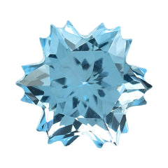 SKY BLUE TOPAZ CUT SNOWFLAKE SHAPE 8MM (THICKNESS :-6.00MM) 2.80 Cts.