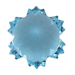 SKY BLUE TOPAZ CUT SNOWFLAKE SHAPE 8MM (THICKNESS :-6.00MM) 2.80 Cts.