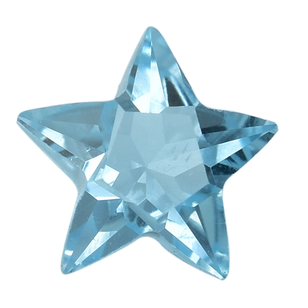 SKY BLUE TOPAZ CUT STAR 8MM (THICKNESS:-5.20-5.60MM) 1.90 Cts.
