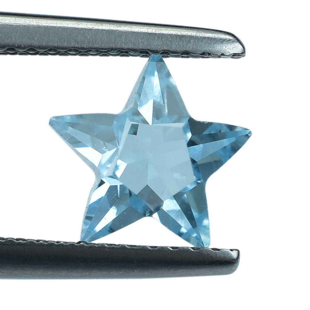 SKY BLUE TOPAZ CUT STAR 8MM (THICKNESS:-5.20-5.60MM) 1.90 Cts.