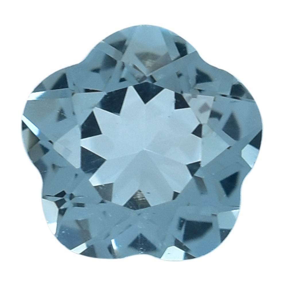 SKY BLUE TOPAZ CUT FLOWER 5 LEAF 6MM (THICKNESS:-3.60-4.00MM) 1.04 Cts.