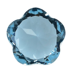 SKY BLUE TOPAZ CUT FLOWER 5 LEAF 6MM (THICKNESS:-3.60-4.00MM) 1.04 Cts.