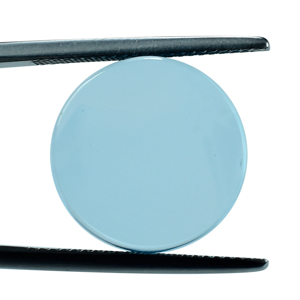 SKY BLUE TOPAZ PLAIN ROUND PLATES 16MM 13.64 Cts.