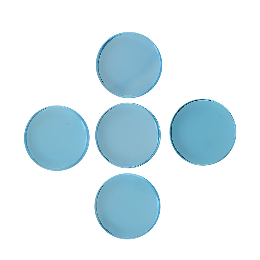 SKY BLUE TOPAZ PLAIN ROUND PLATES 16MM 13.64 Cts.