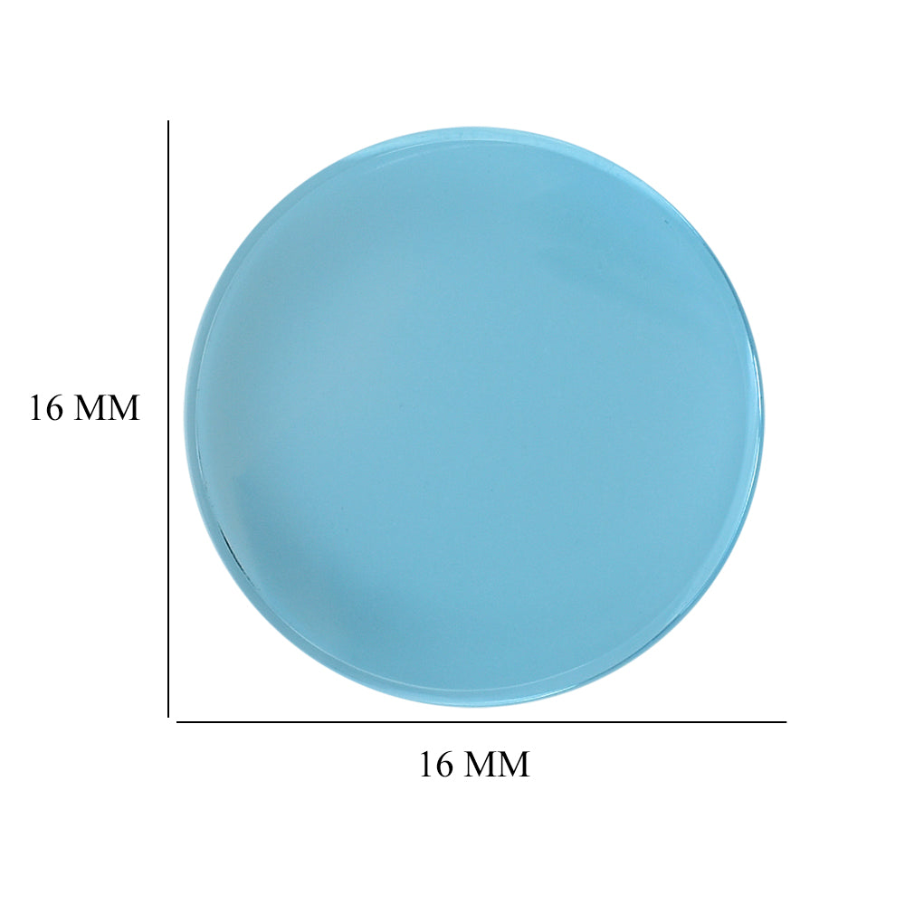 SKY BLUE TOPAZ PLAIN ROUND PLATES 16MM 13.64 Cts.