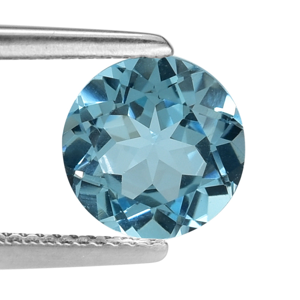 SKY BLUE TOPAZ CUT ROUND (TOP/CELAN) 9X9MM 3.4 Cts.