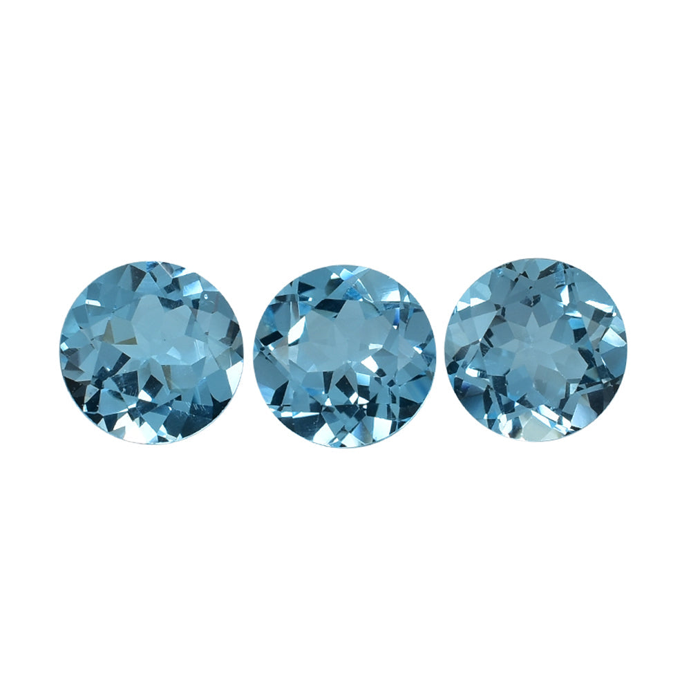 SKY BLUE TOPAZ CUT ROUND (TOP/CELAN) 9X9MM 3.4 Cts.