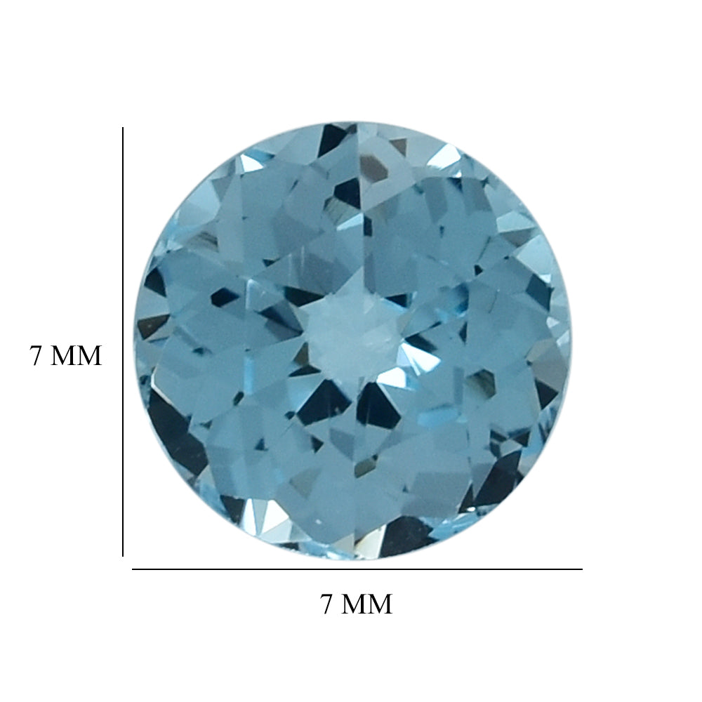 SKY BLUE TOPAZ ROSE CUT ROUND (TOP) 7X7MM 1.75 Cts.