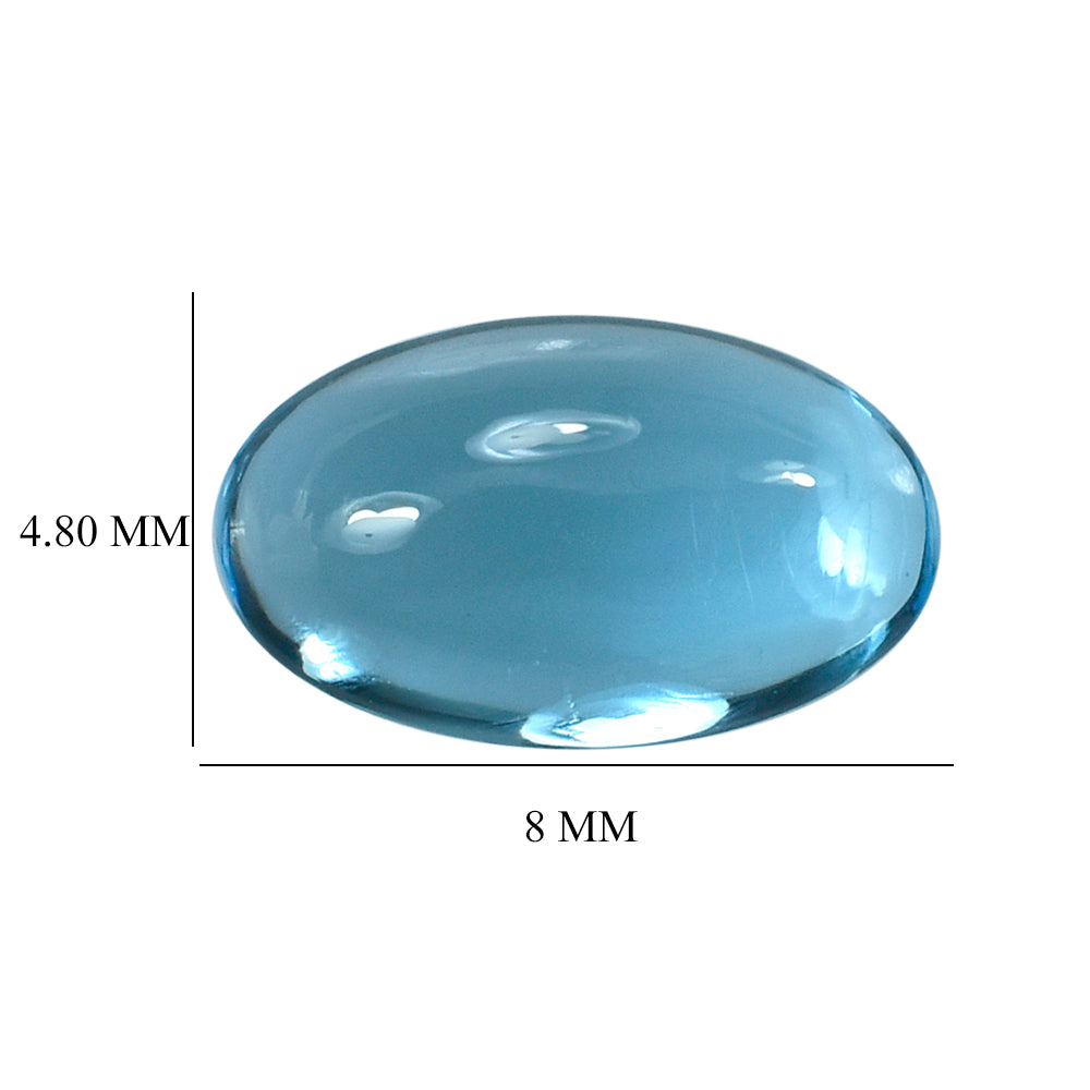 SKY BLUE TOPAZ OVAL CAB 8X4.80MM 1.09 Cts.