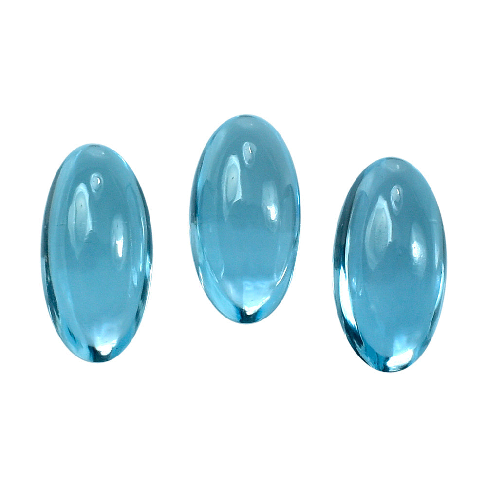 SKY BLUE TOPAZ OVAL CAB 6X3MM 0.73 Cts.