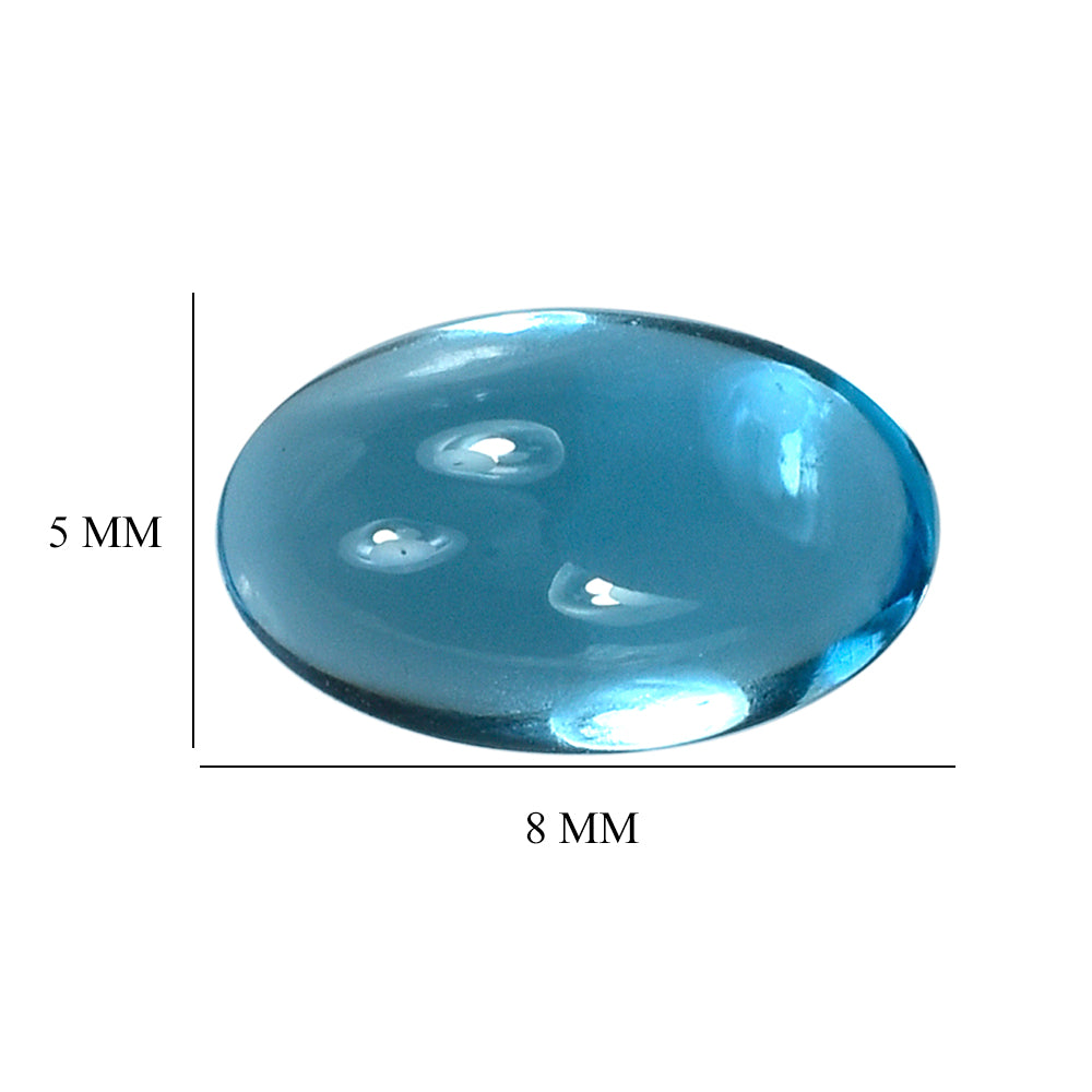 SKY BLUE TOPAZ OVAL CAB 8X5MM 1.09 Cts.