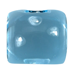SKY BLUE TOPAZ CUSHION CAB FOR RING WITH SIDE CARVING 13X11.50MM 12.46 Cts.