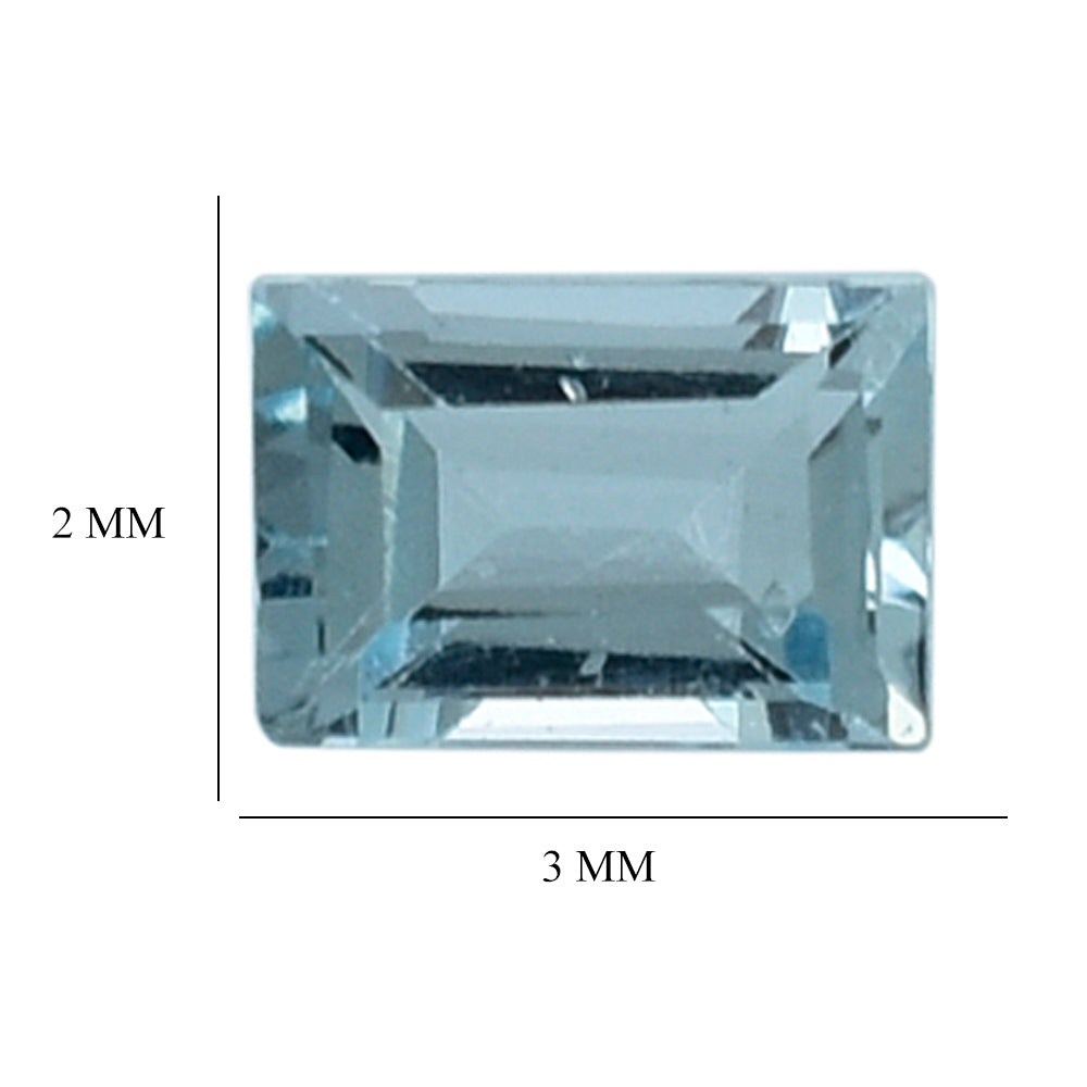 SKY BLUE TOPAZ CUT BAGUETTE 3X2MM 0.10 Cts.