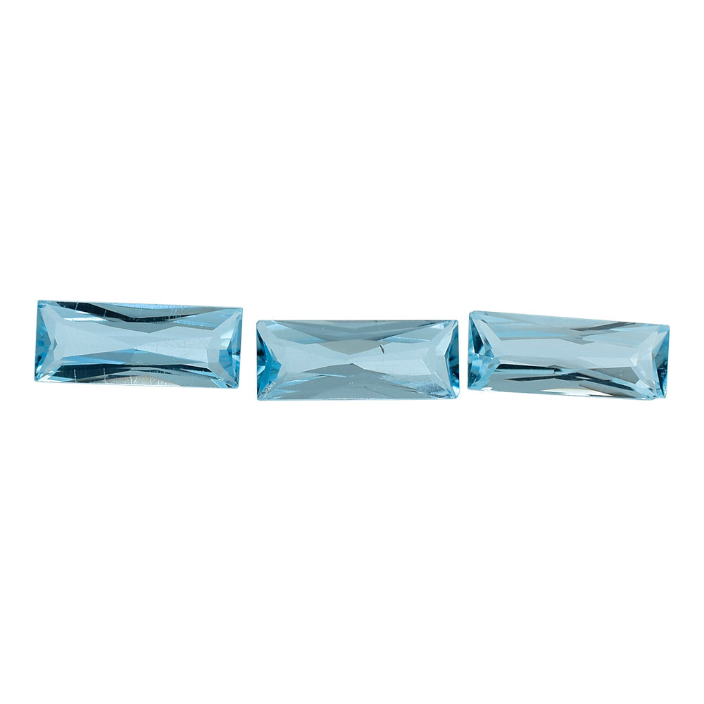 SKY BLUE TOPAZ PRINCESS CUT BAGUETTE 8X3MM 0.57 Cts.