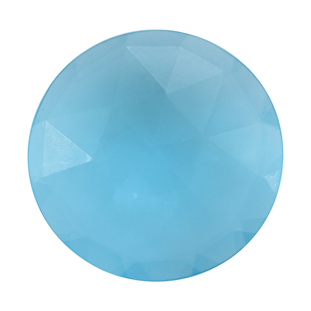 SKY BLUE TOPAZ ROSE CUT BRIOLETTE ROUNDISH 20MM 11.88 Cts.