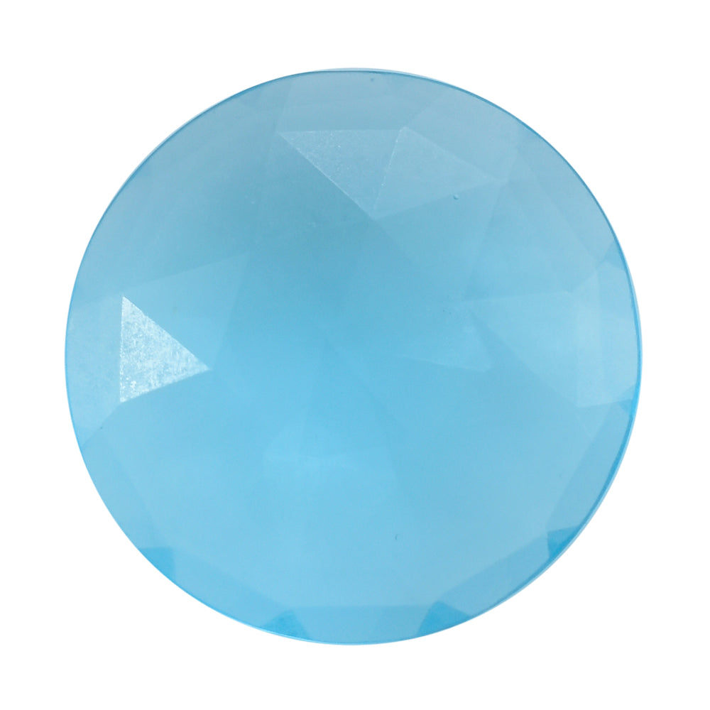SKY BLUE TOPAZ ROSE CUT BRIOLETTE ROUNDISH 20MM 11.88 Cts.