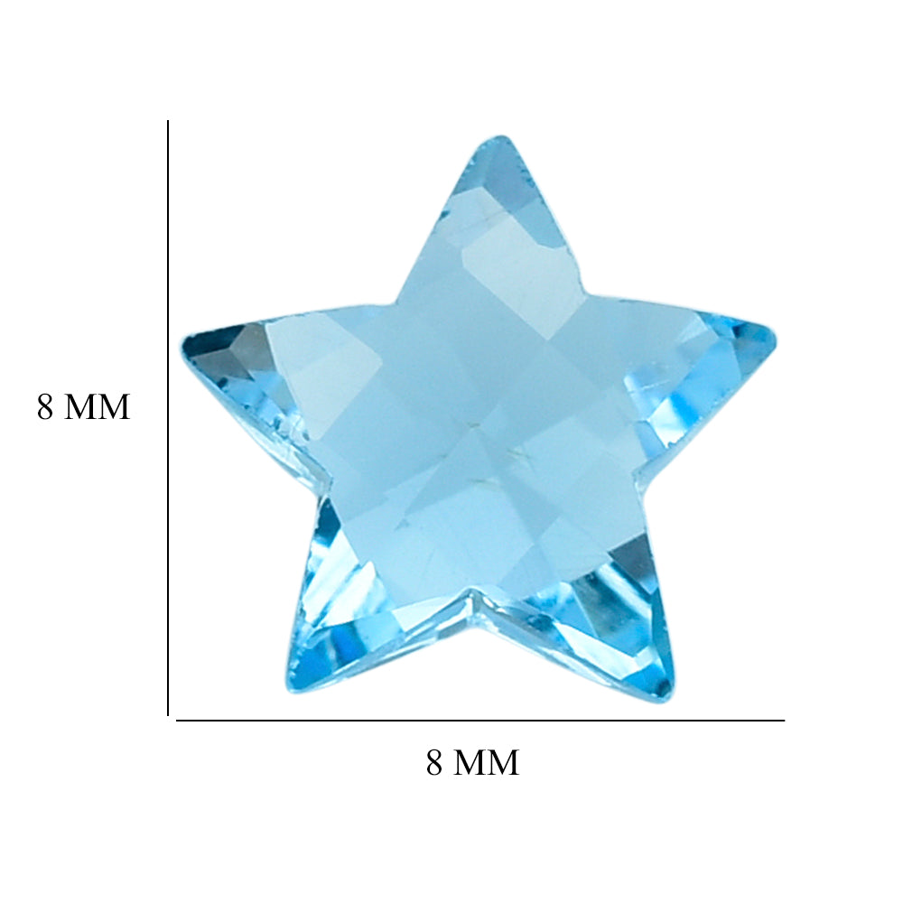 SKY BLUE TOPAZ BRIOLETTE STAR 8MM 1.54 Cts.